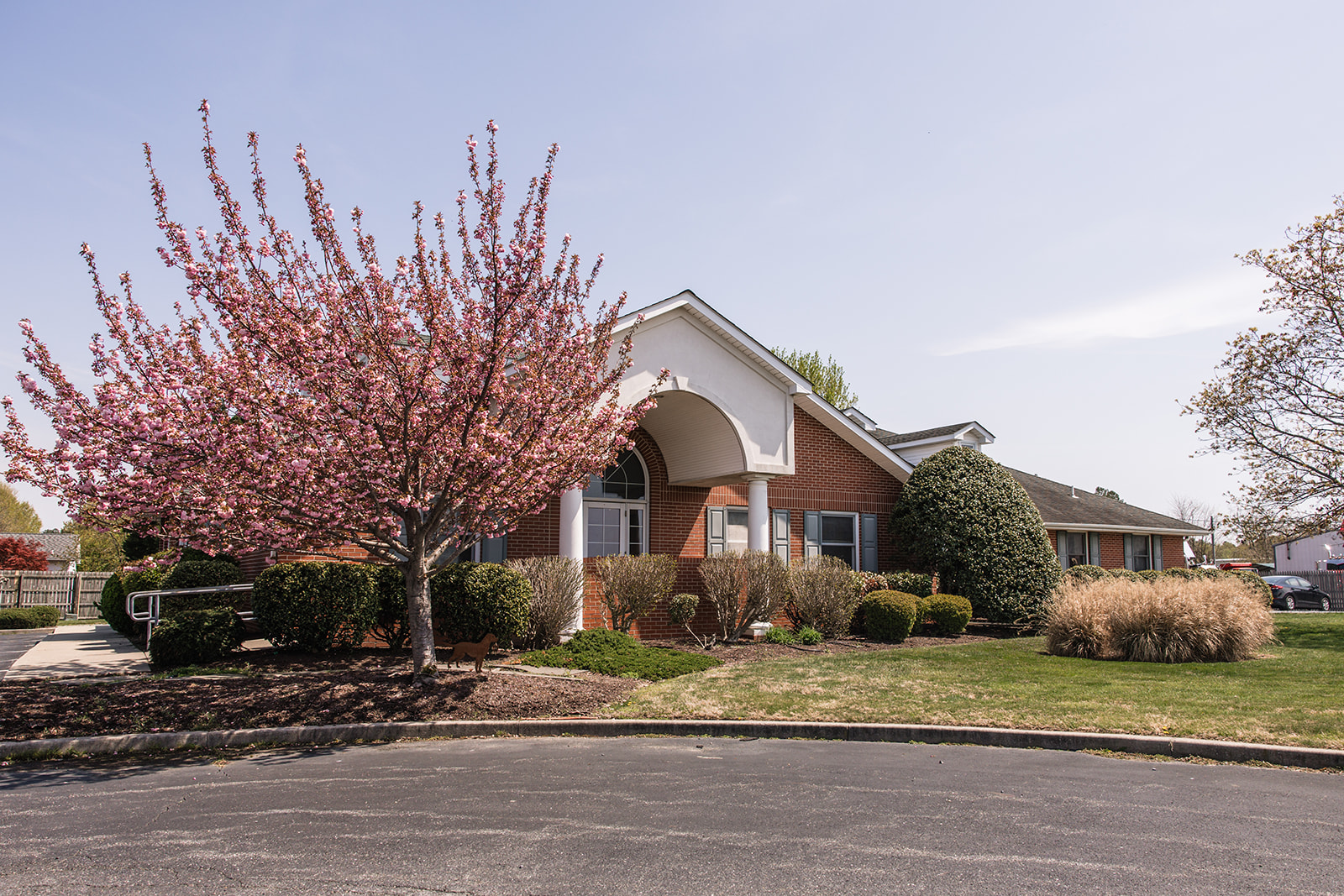 Exterior view of Community Animal Hospital veterinary clinic building in Easton, Maryland.